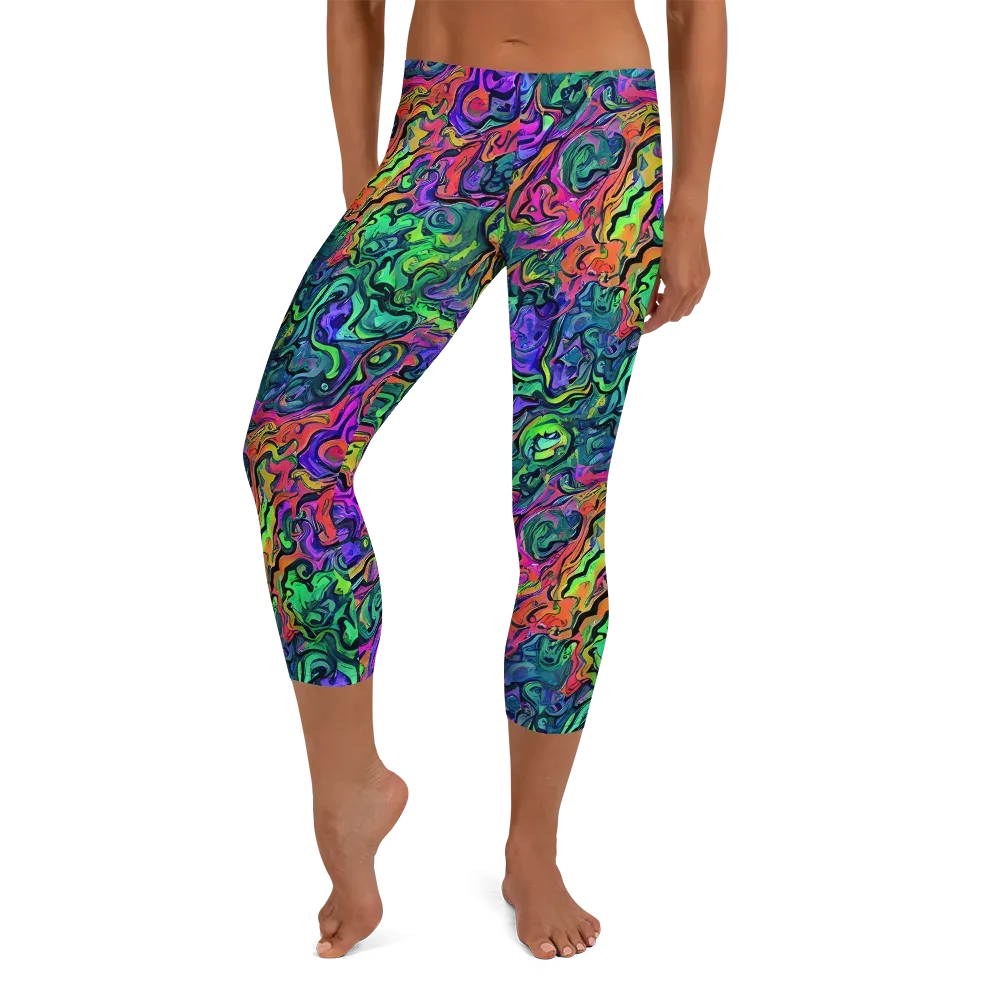 Colorquake on Capri Leggings — Front