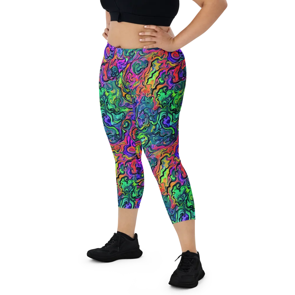 Colorquake on Capri Leggings — Front