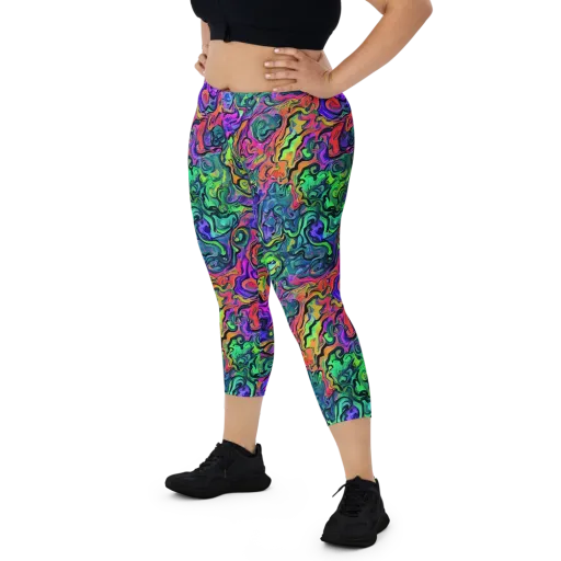 Colorquake on a Capri Leggings