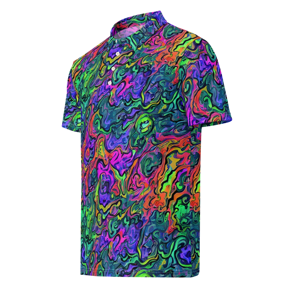 Colorquake on Men's Slim Fit Polo Shirt — Left Front