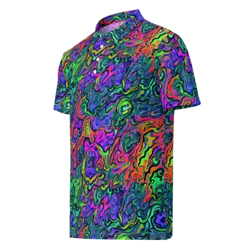 Colorquake on a Men's Slim Fit Polo Shirt