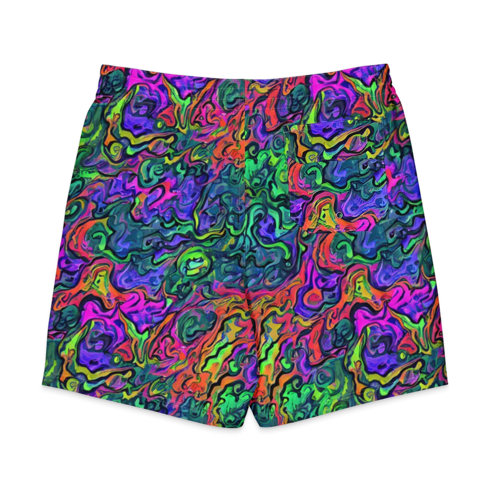 Colorquake on Men's Board Shorts — Back