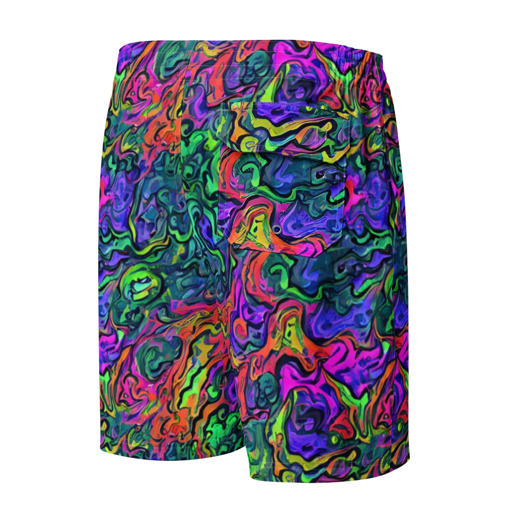 Colorquake on Men's Board Shorts — Back