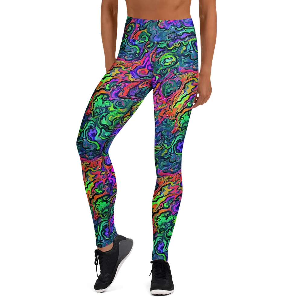 Colorquake on Yoga Leggings — Front