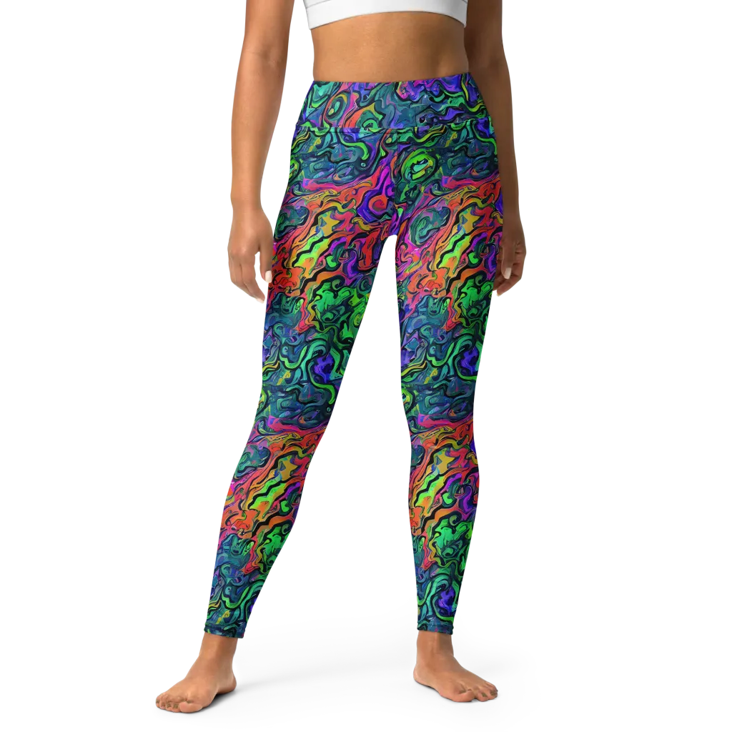 Colorquake on Yoga Leggings — Front