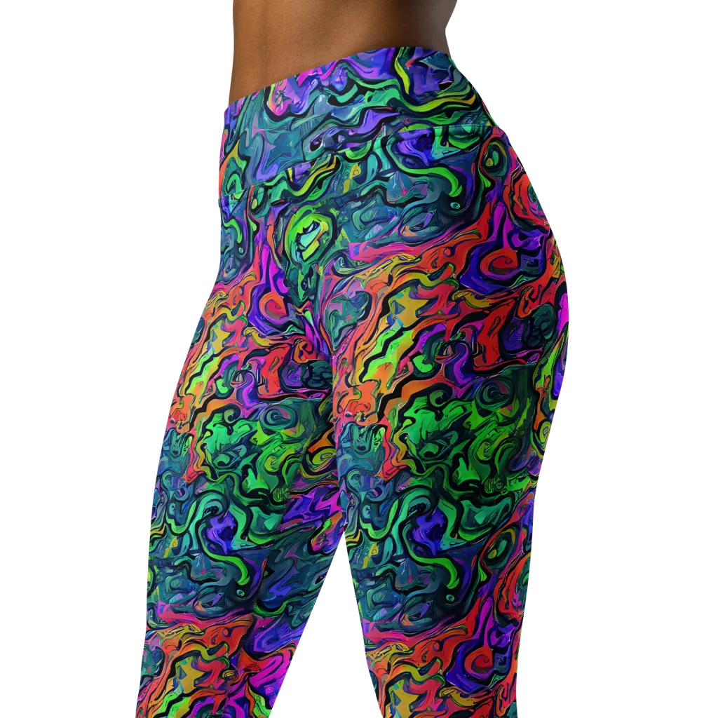 Colorquake on Yoga Leggings — Left Front