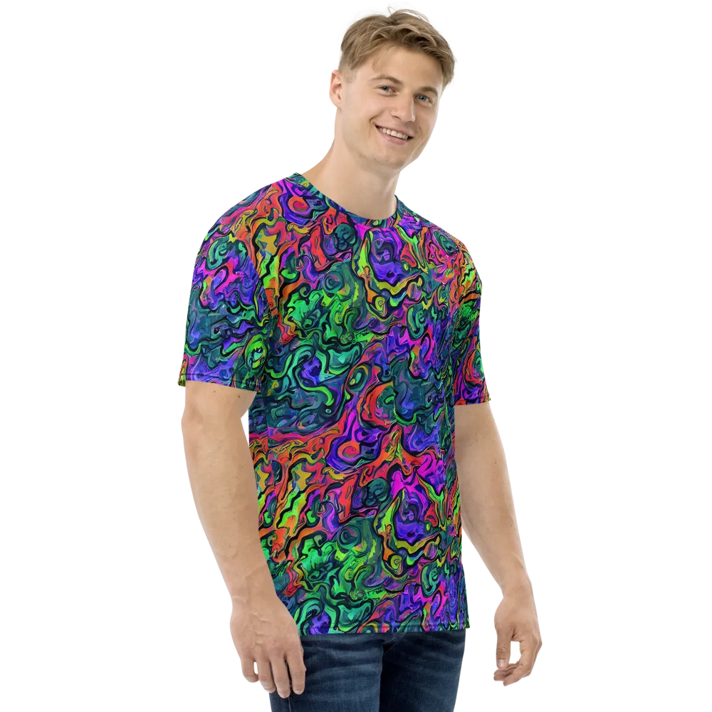 Colorquake on Men's Crew Neck T-Shirt — Right