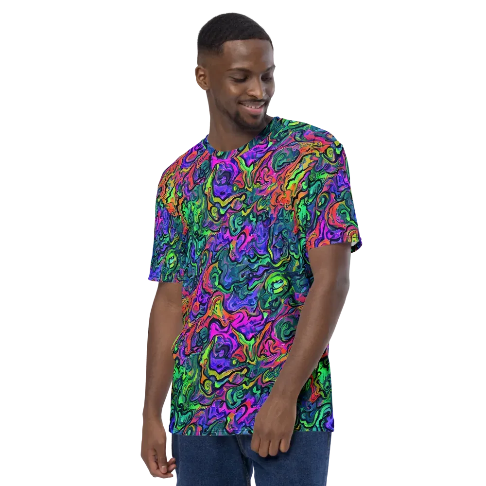 Colorquake on Men's Crew Neck T-Shirt — Left