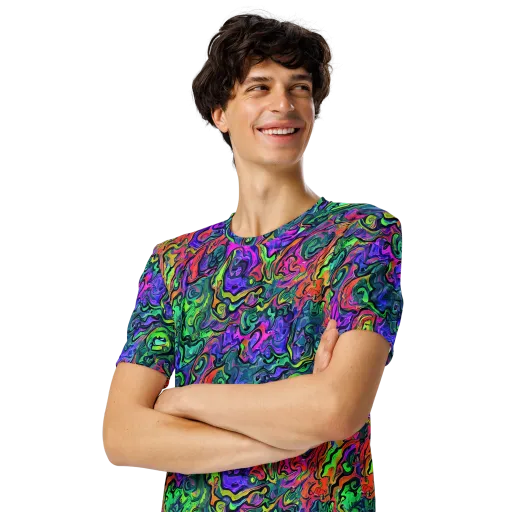 Colorquake on a Men's Crew Neck T-Shirt