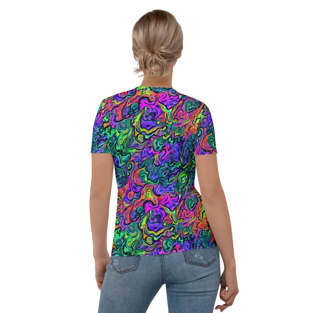 Colorquake on Women's Crew Neck T-Shirt — Back