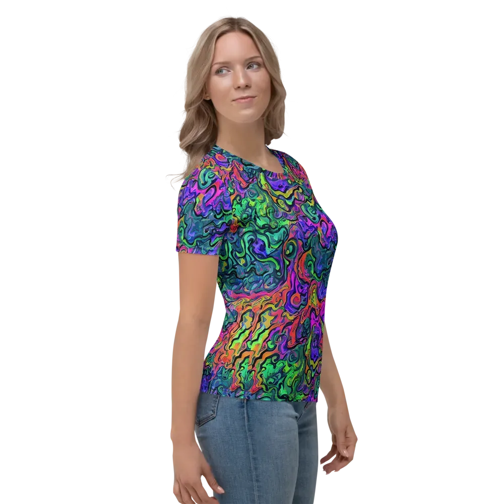 Colorquake on Women's Crew Neck T-Shirt — Right