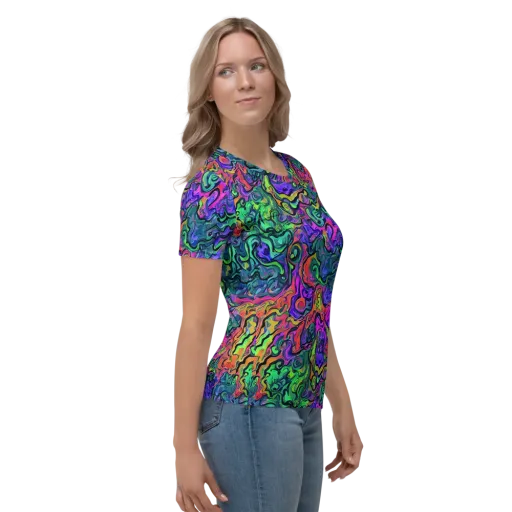 Colorquake on a Women's Crew Neck T-Shirt