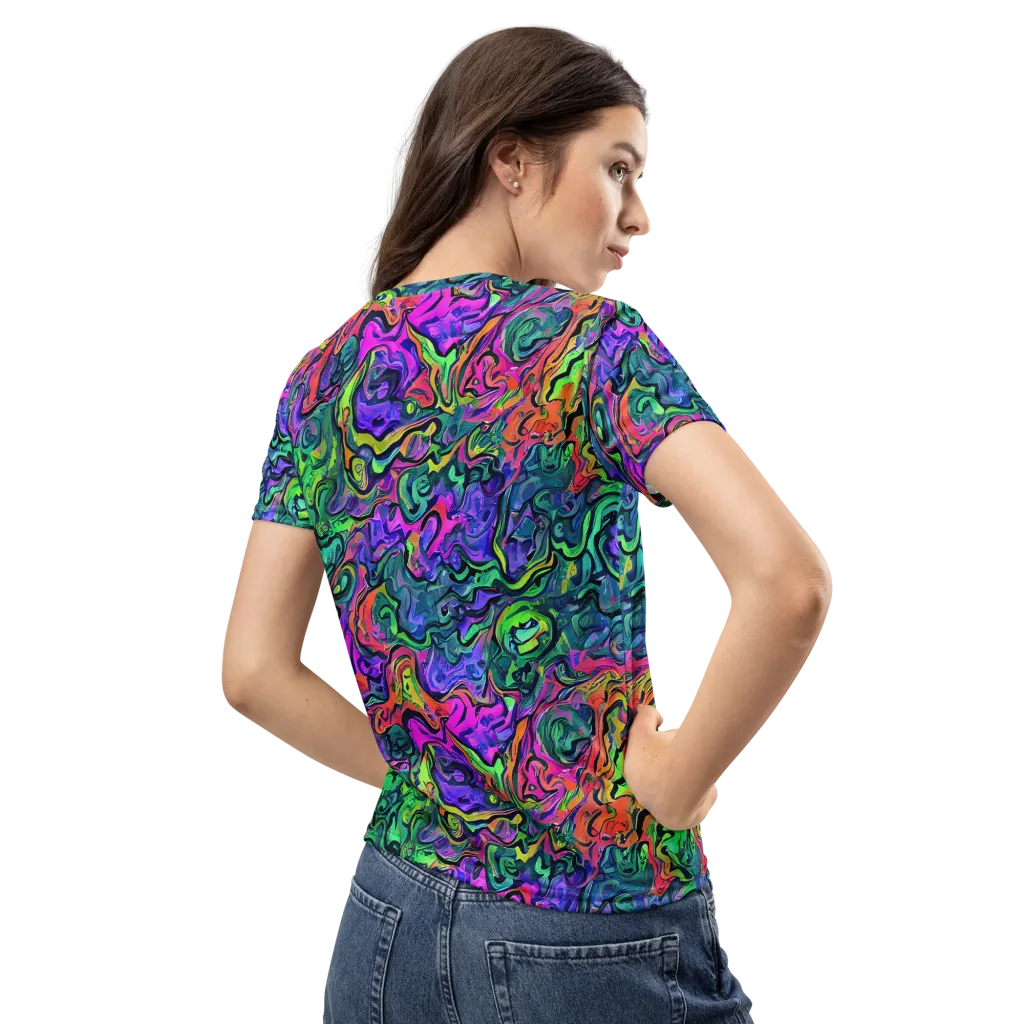 Colorquake on Women's Crew Neck T-Shirt — Back