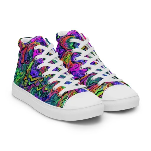 Colorquake on a Women's High Top Canvas Shoes