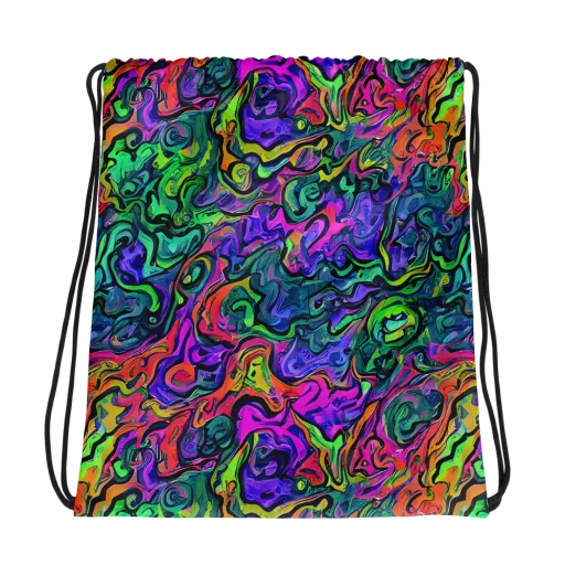 Colorquake on a Drawstring Bag