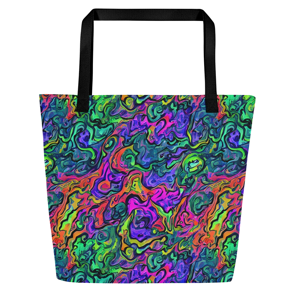 Colorquake on Large Tote Bag W/ Pocket — Front