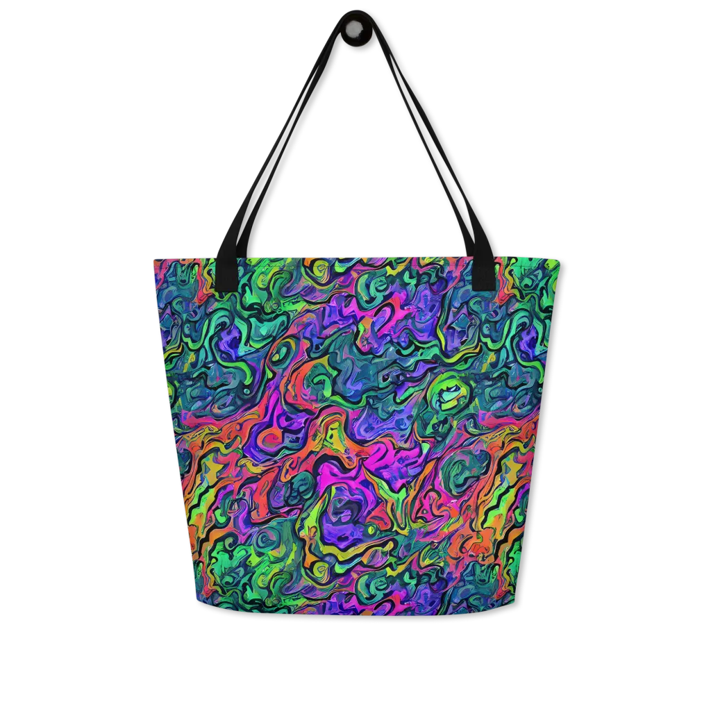 Colorquake on Large Tote Bag W/ Pocket — Front