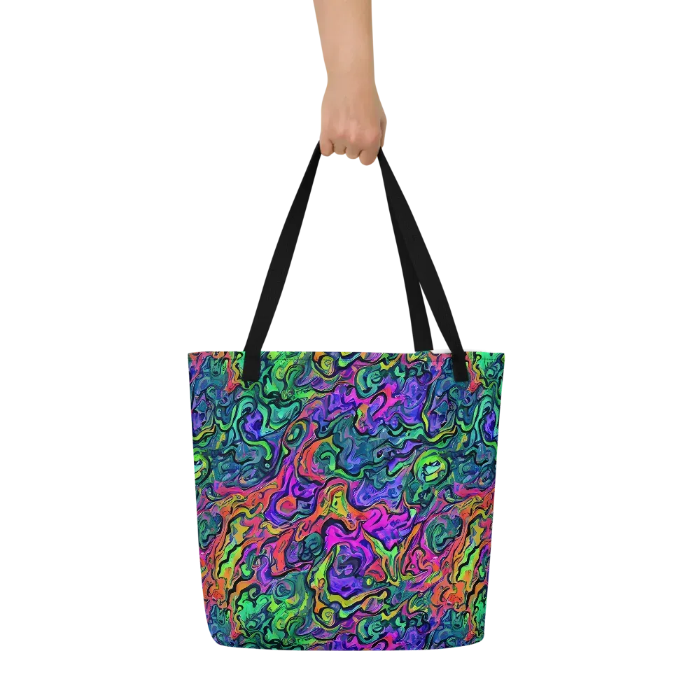 Colorquake on Large Tote Bag W/ Pocket — Front