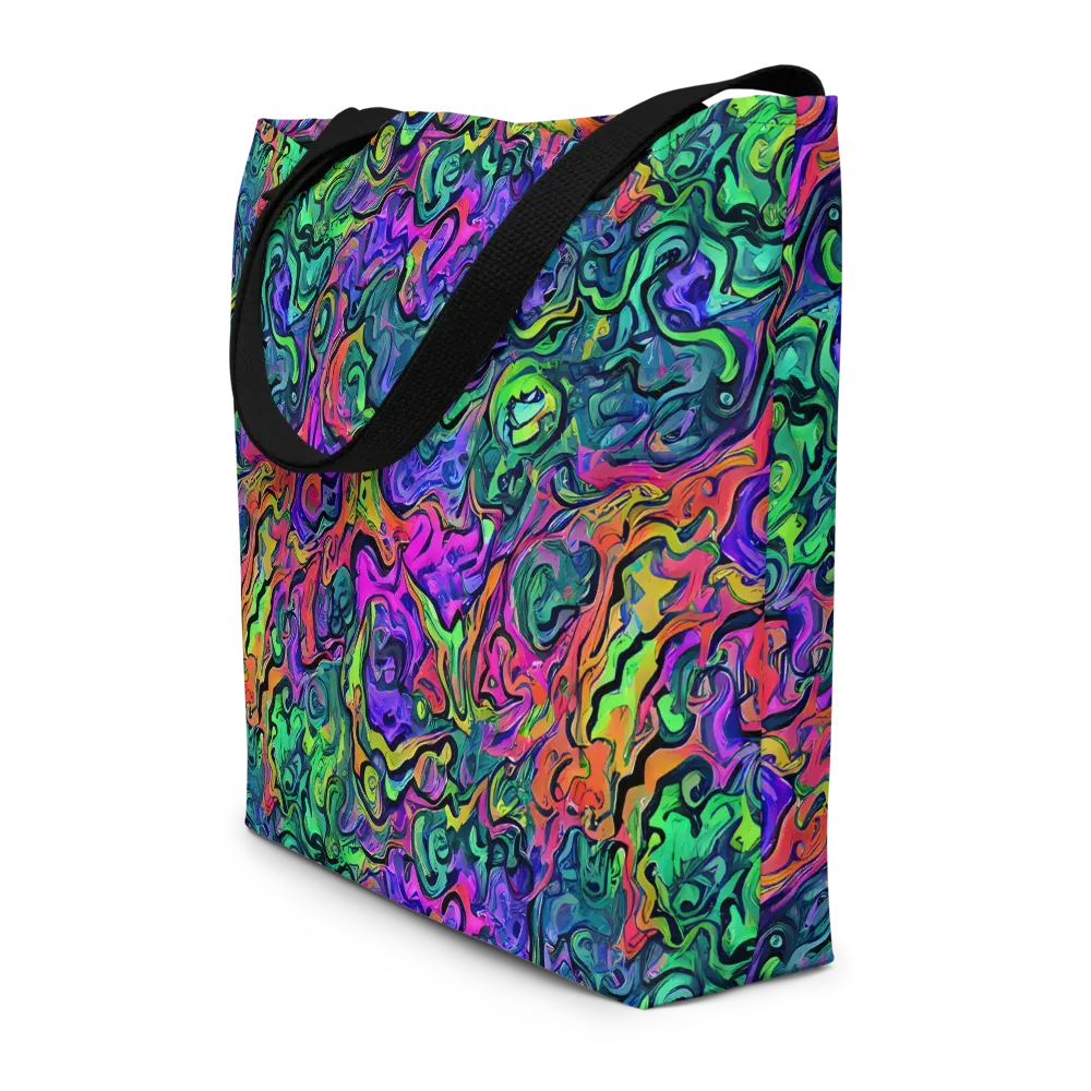 Colorquake on Large Tote Bag W/ Pocket — Front