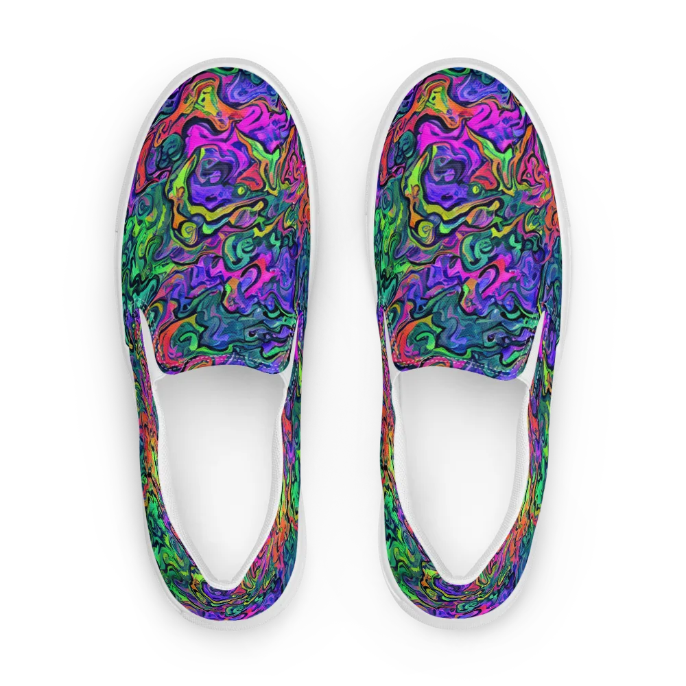 Colorquake on Women's Slip-On Canvas Shoes — Front