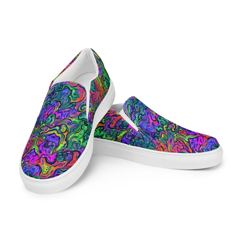 Colorquake on Women's Slip-On Canvas Shoes — Left Front