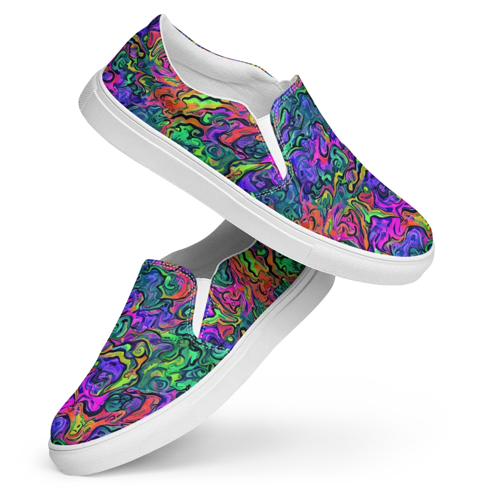 Colorquake on Women's Slip-On Canvas Shoes — Front