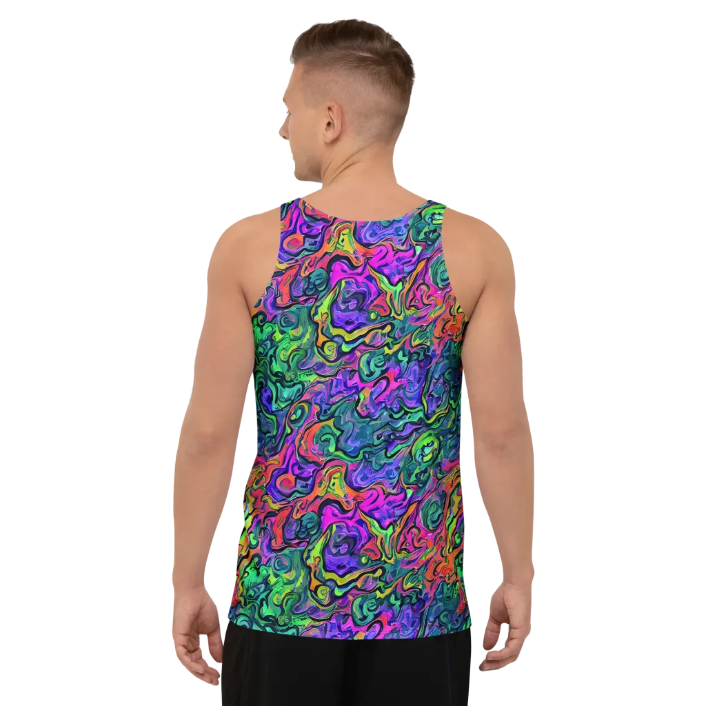 Colorquake on Men's Tank Top — Back