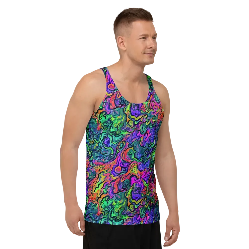 Colorquake on Men's Tank Top — Right Front