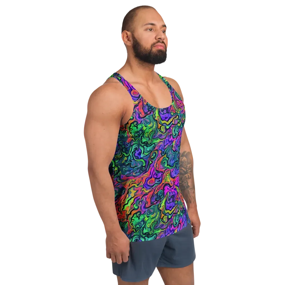 Colorquake on Men's Tank Top — Right Front