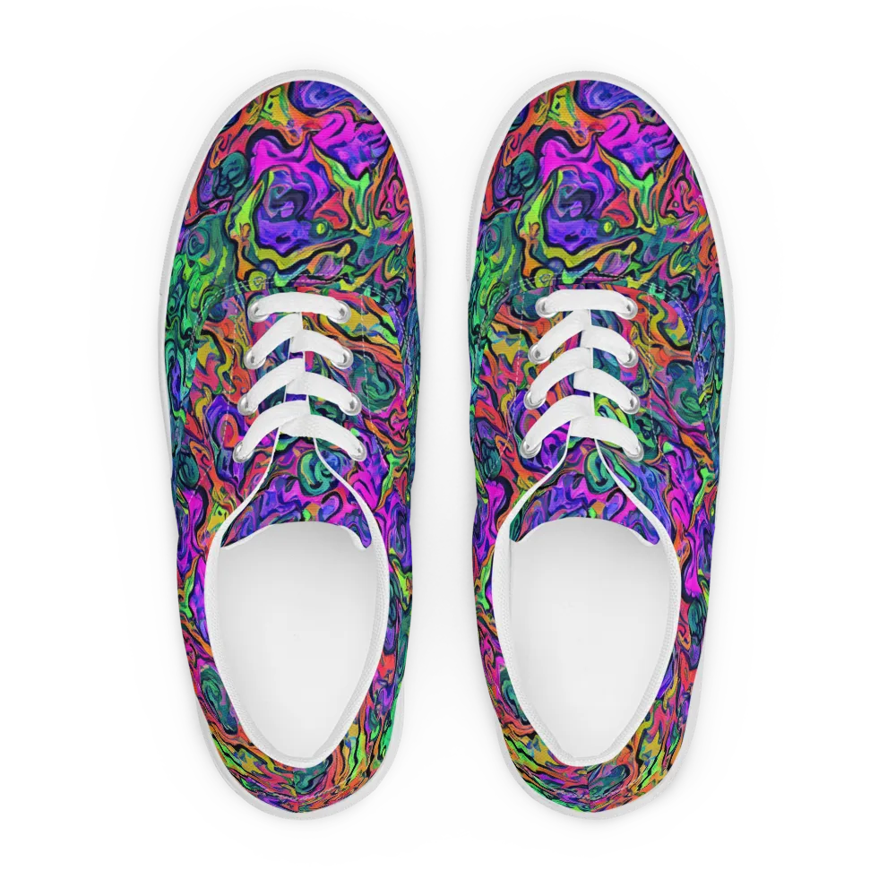 Colorquake on Men's Lace-Up Canvas Shoes — Front