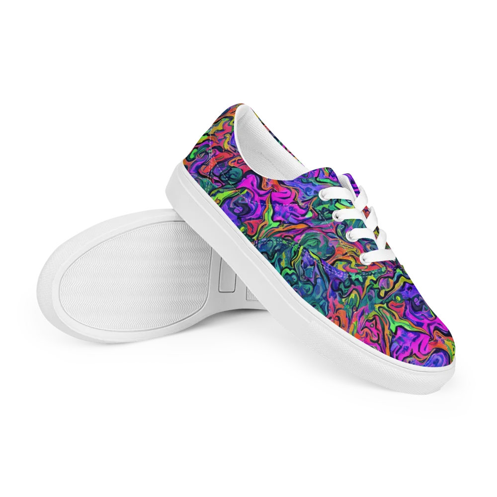 Colorquake on Men's Lace-Up Canvas Shoes — Right Front