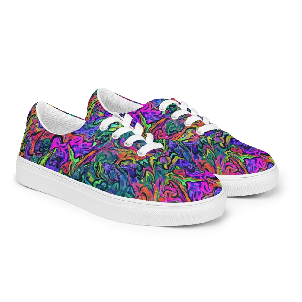 Colorquake on Men's Lace-Up Canvas Shoes — Right Front