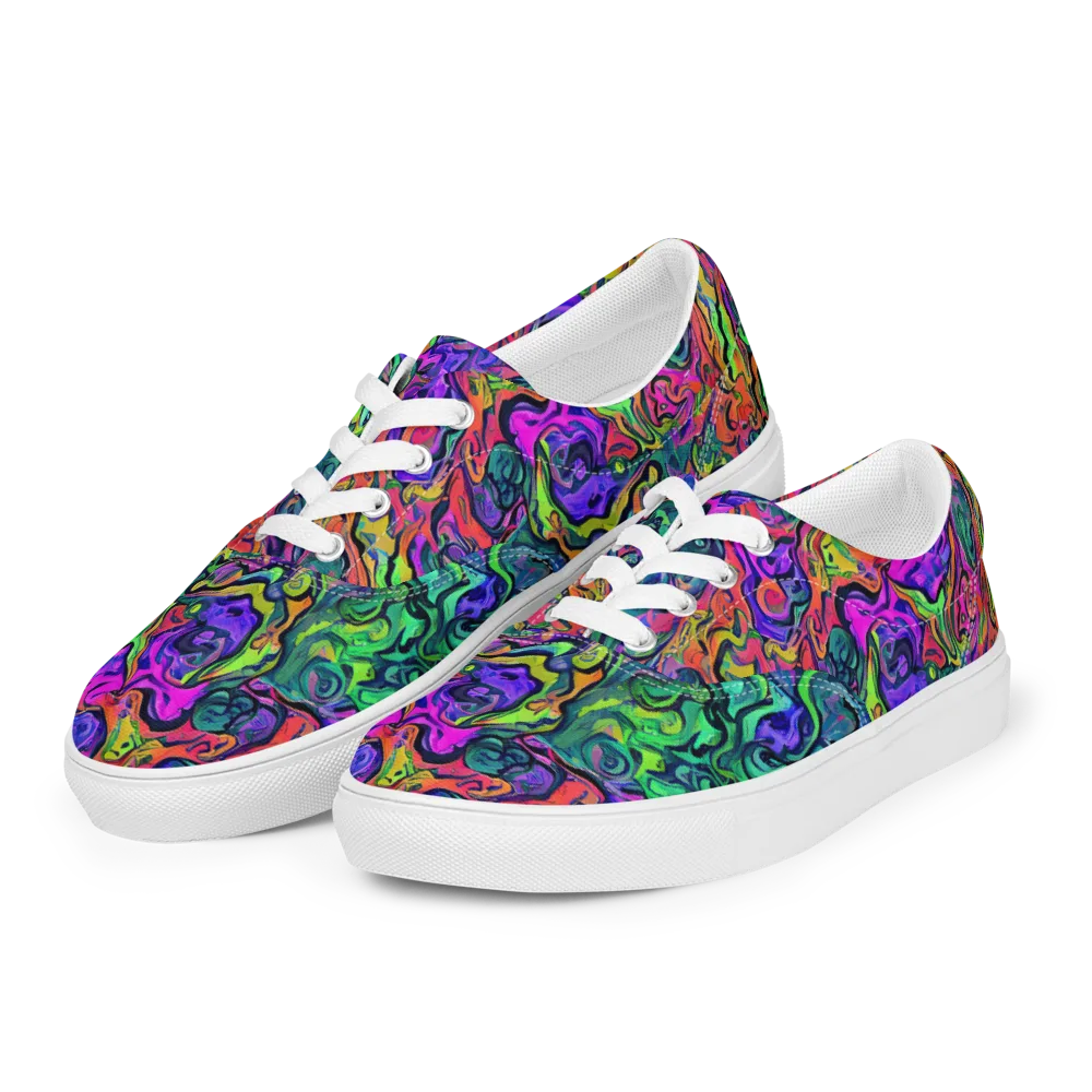 Colorquake on Men's Lace-Up Canvas Shoes — Left Front