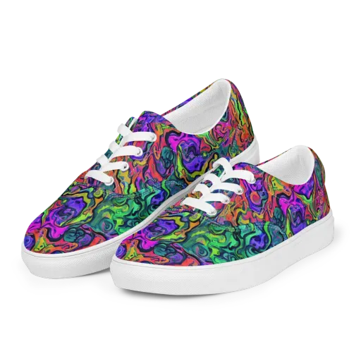 Colorquake on a Men's Lace-Up Canvas Shoes