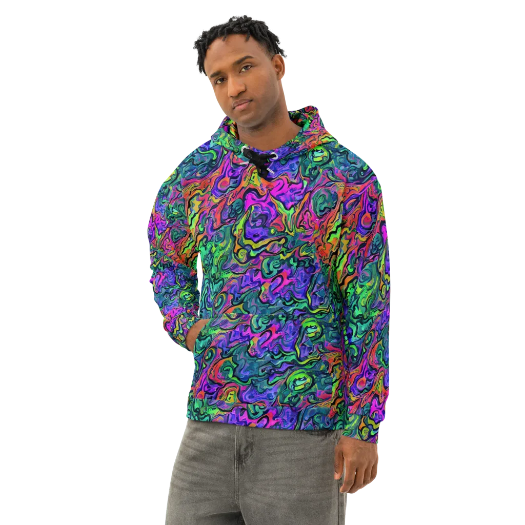 Colorquake on Cotton Hoodie — Left Front