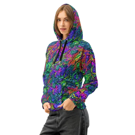 Colorquake on a Cotton Hoodie