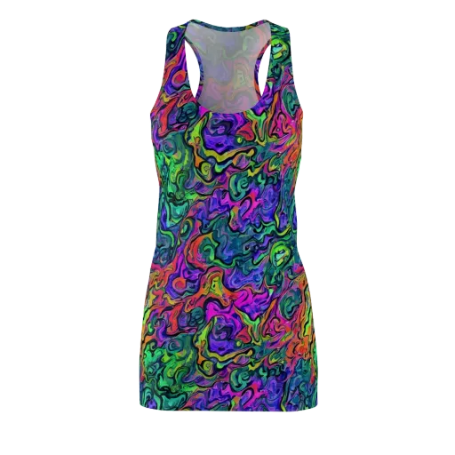 Colorquake on a Racerback Dress