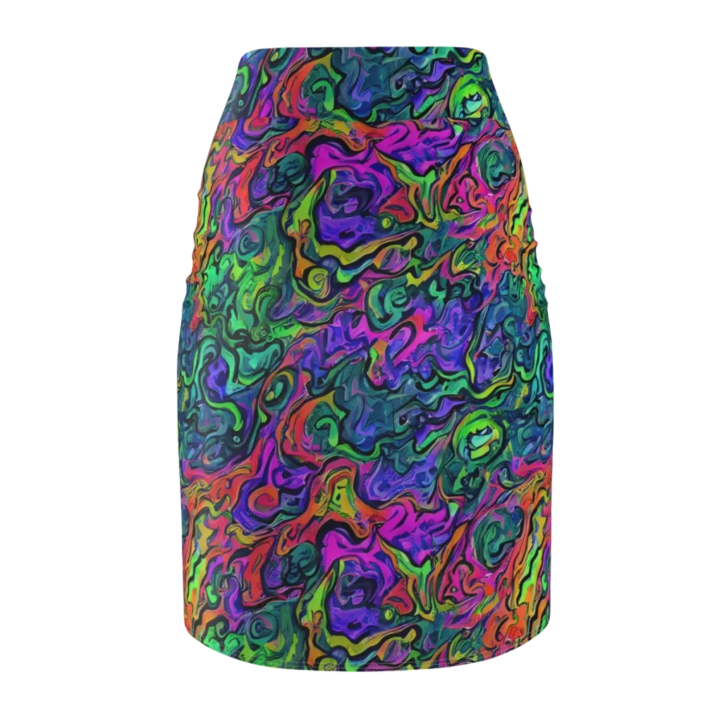 Colorquake on Pencil Skirt — Back