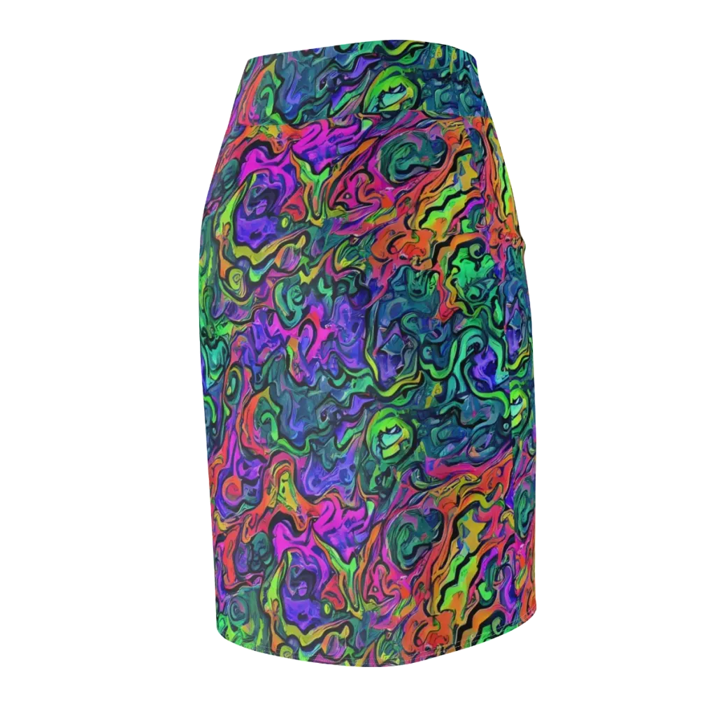 Colorquake on Pencil Skirt — Back Side