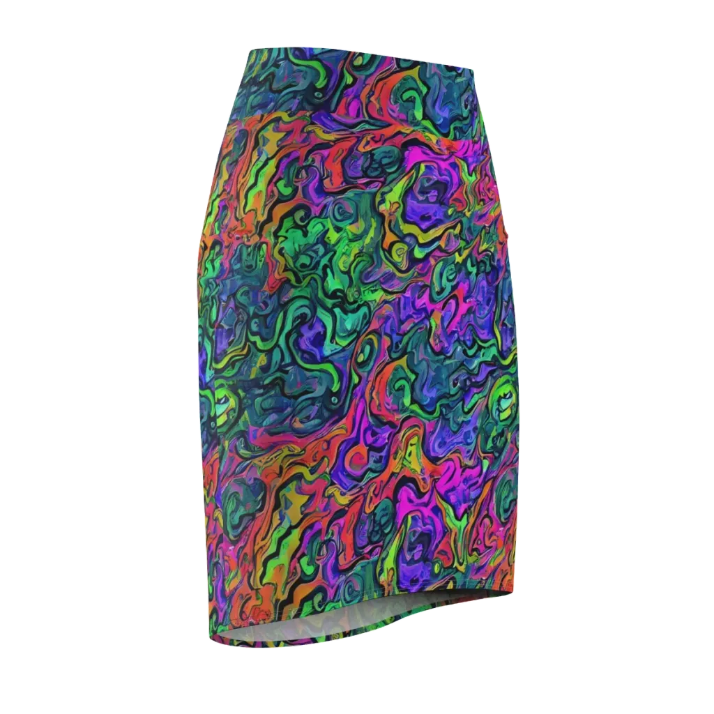 Colorquake on Pencil Skirt — Front Side