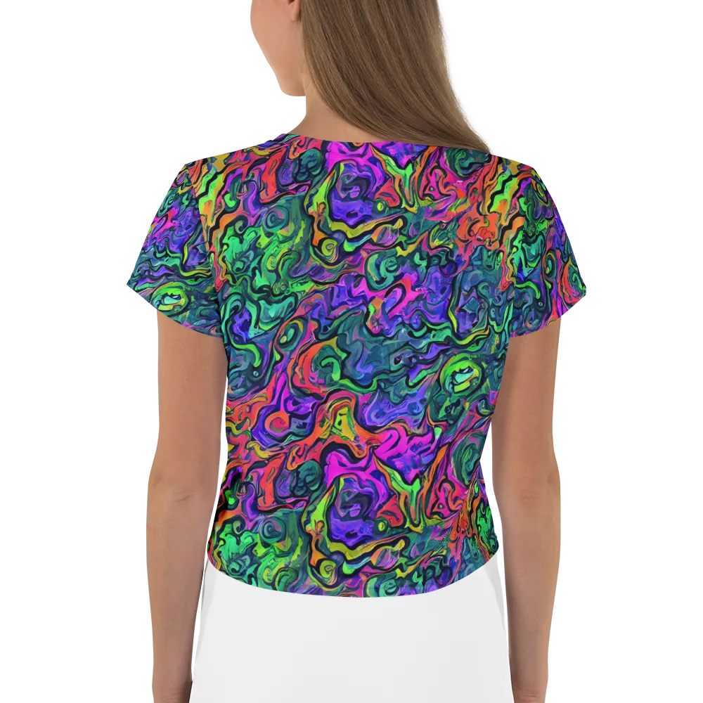 Colorquake on Crop Tee — Back