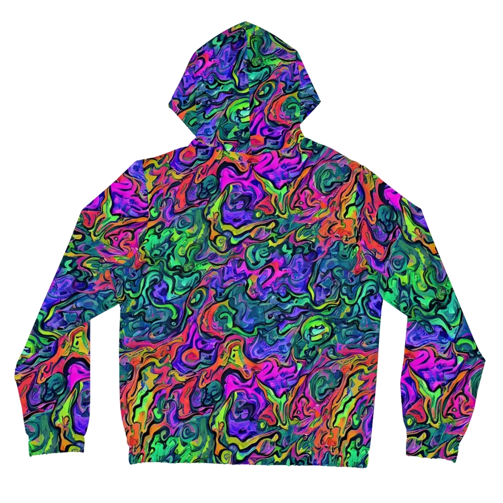 Colorquake on Women's Full-Zip Hoodie — Back
