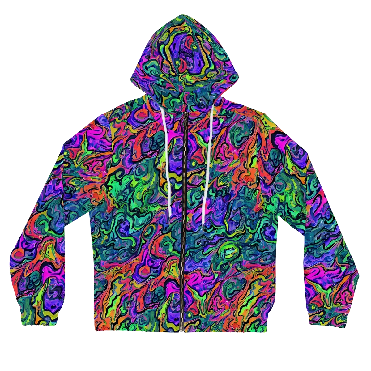 Colorquake on Women's Full-Zip Hoodie — Front