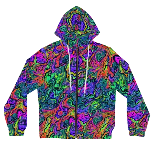Colorquake on a Women's Full-Zip Hoodie