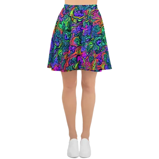 Colorquake on a Skater Skirt