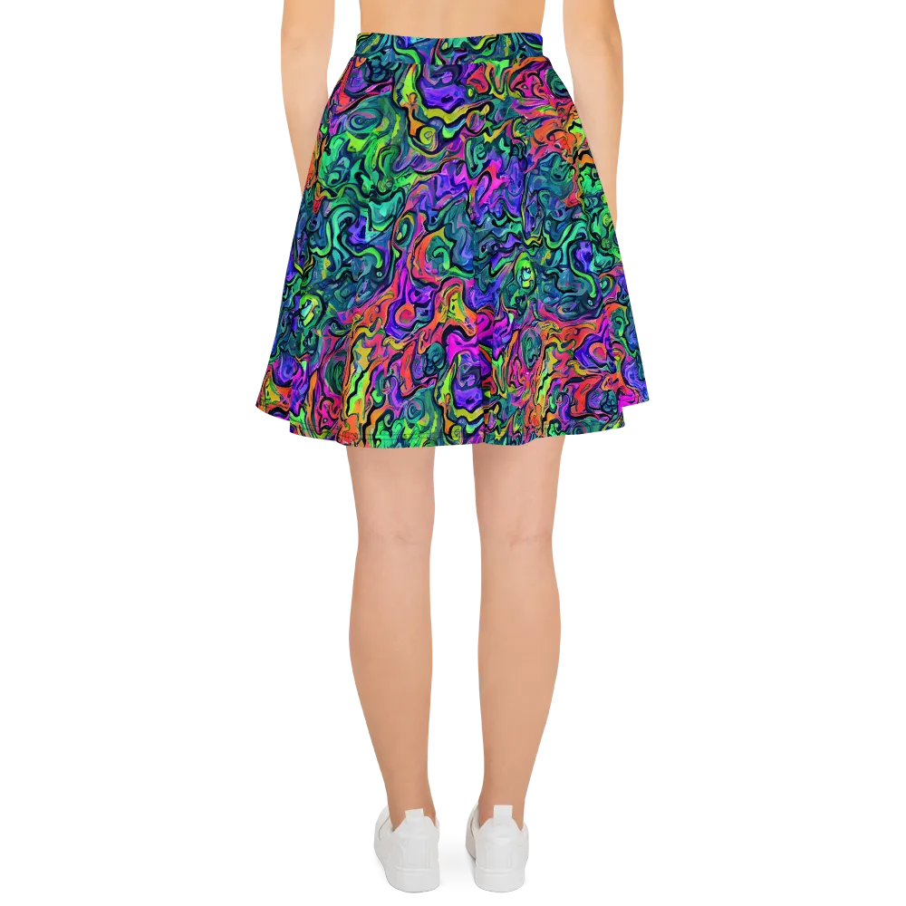 Colorquake on Skater Skirt — Back