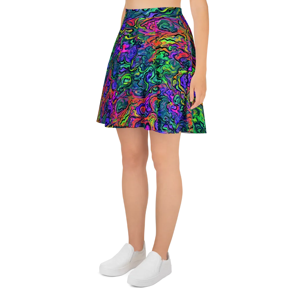 Colorquake on Skater Skirt — Left