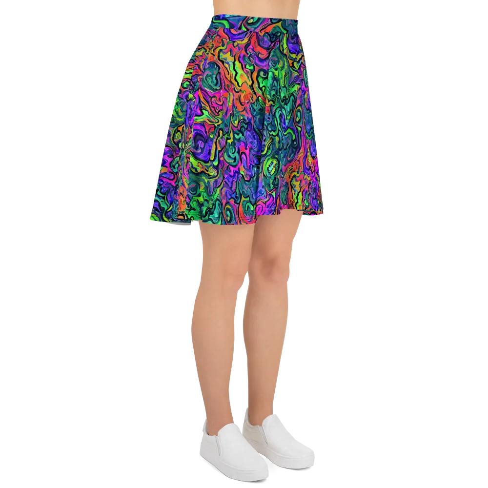 Colorquake on Skater Skirt — Right
