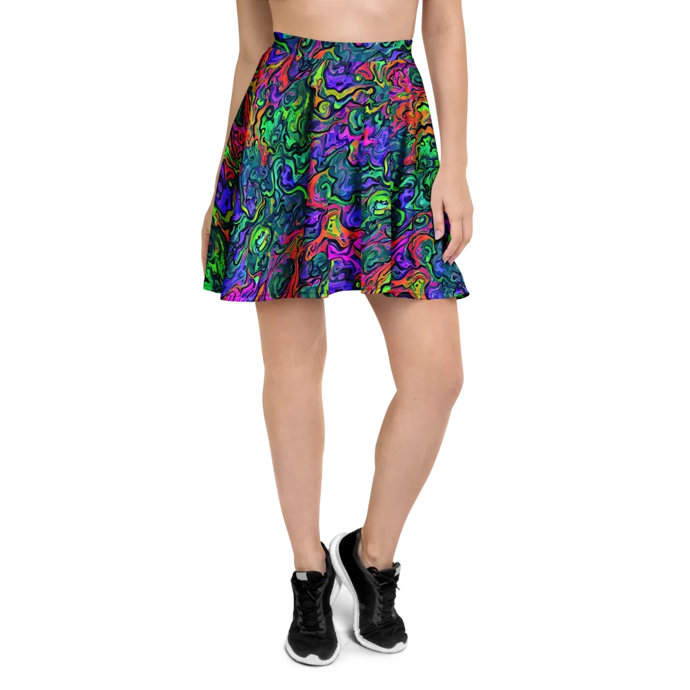 Colorquake on Skater Skirt — Front
