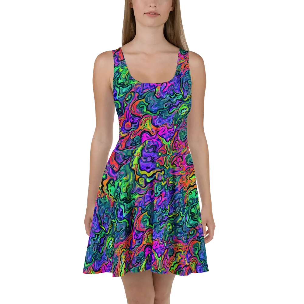 Colorquake on Skater Dress — Front